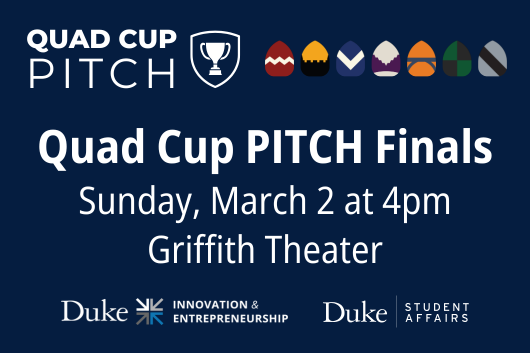 Quad Cup Pitch Finals. Sunday, March 2 at 4pm. Griffith Theater